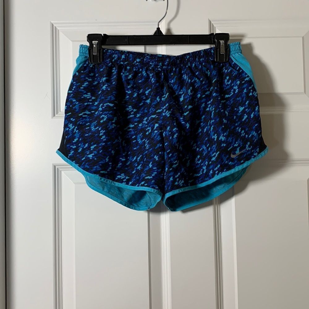 Nike Dry Fit size Medium blue and black athletic shorts